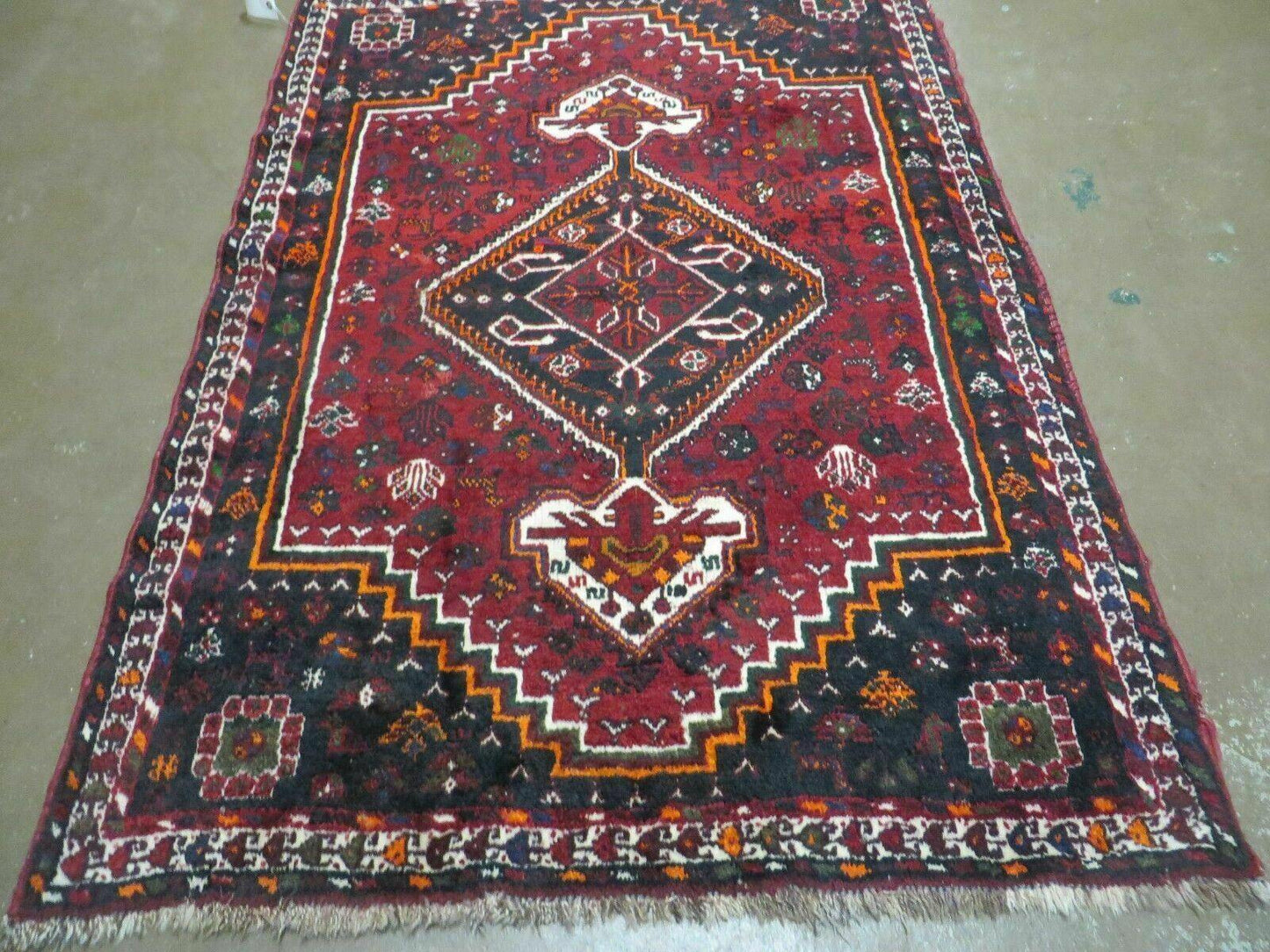 4' X 6' Antique Handmade Turkish Wool Veg Dyes Rug Organic Red Nice M10 - Nuvé
