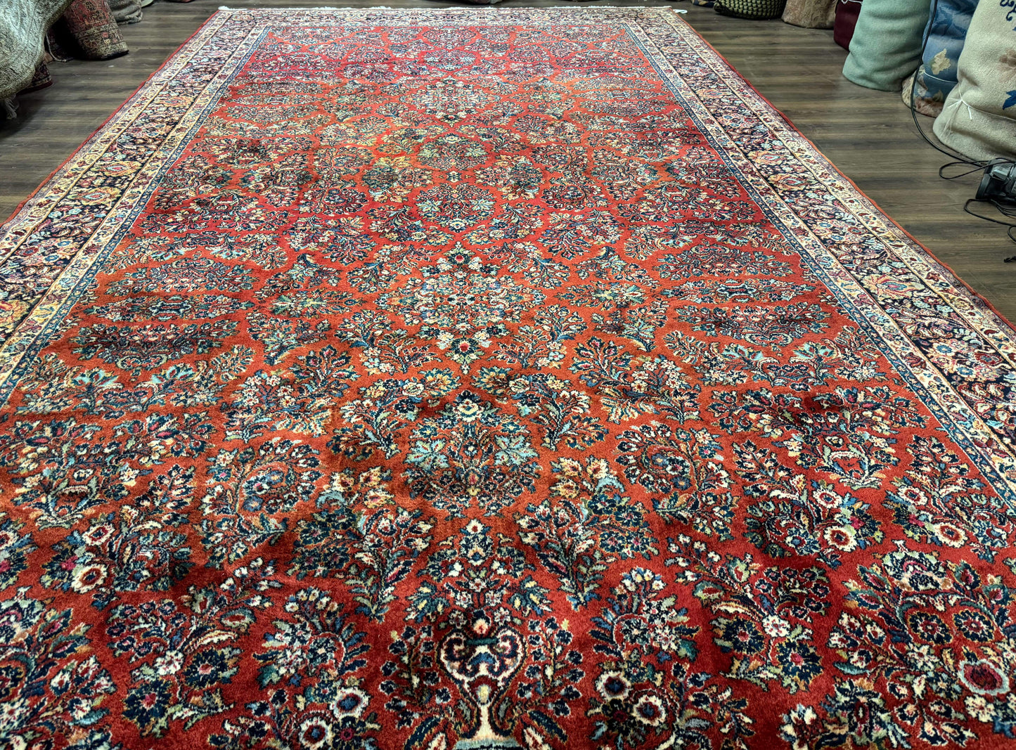 10x18 Karastan Sarouk Rug #785, Wool Large Palace Sized Vintage Karastan Carpet - Nuvé