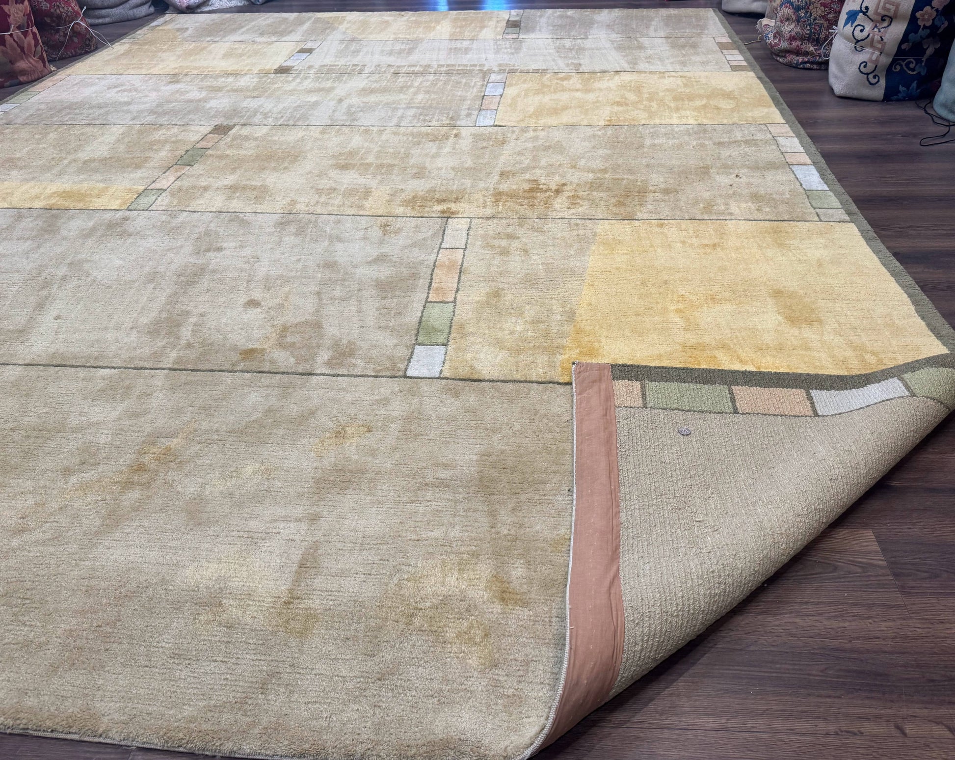 Tufenkian Tibetan Rug 12x16, Handmade Wool Modern Area Rug, Palace Size Carpet - Nuvé