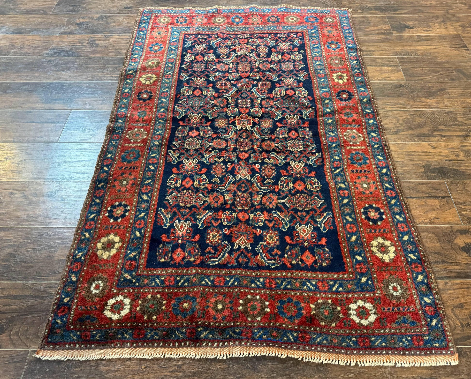 Antique Persian Tribal Rug 4x6, Kurdish Rug - Nuvé