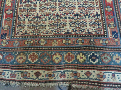 5' X 9' Antique Handmade Caucasian Kuba Wool Rug Veg Dye Runner Nice - Nuvé
