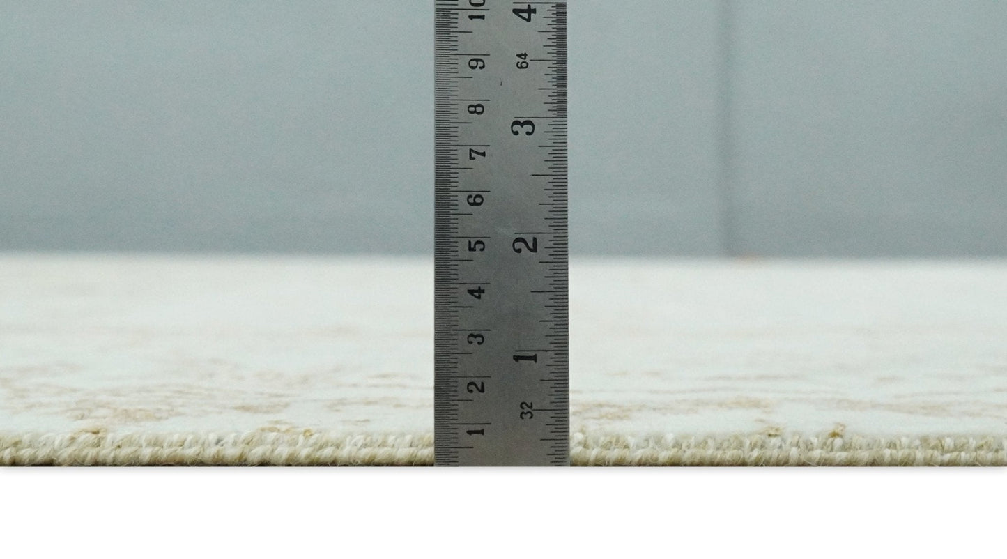 9x12 Fine Hand Knotted Beige and Brown Traditional Vintage Persian Style Antique Wool and Silk Rug | AGR46 - Nuvé