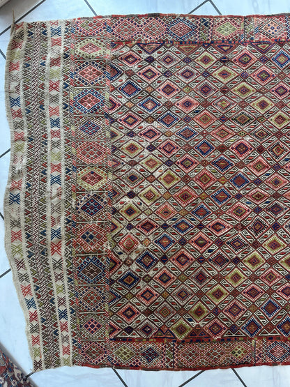 Antique Turkish Jajim Wool Rug 5’6” x 14’5” - Nuvé