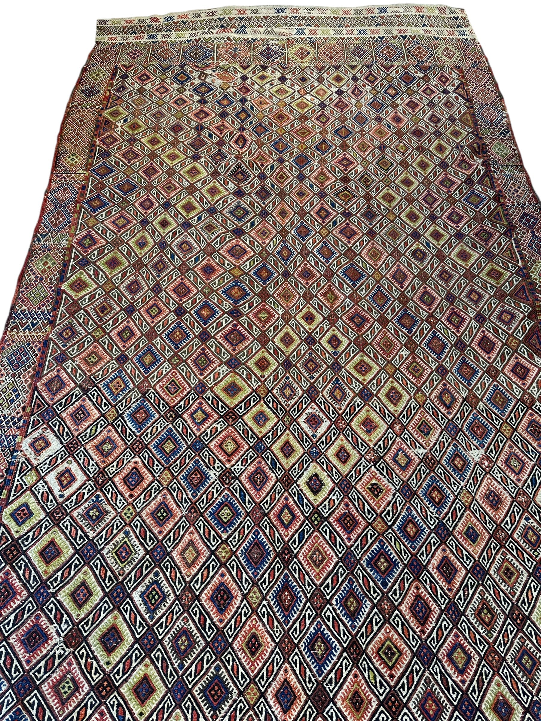 Antique Turkish Jajim Wool Rug 5’6” x 14’5” - Nuvé