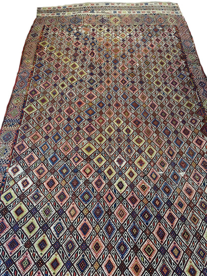 Antique Turkish Jajim Wool Rug 5’6” x 14’5” - Nuvé