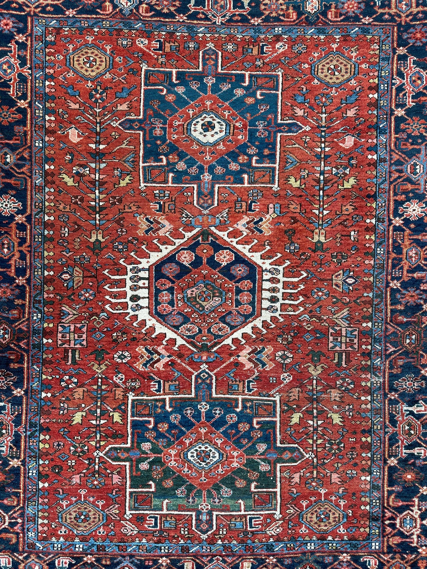 KARAJA Persian Antique Heriz Rug  4'9" x 6' - Nuvé