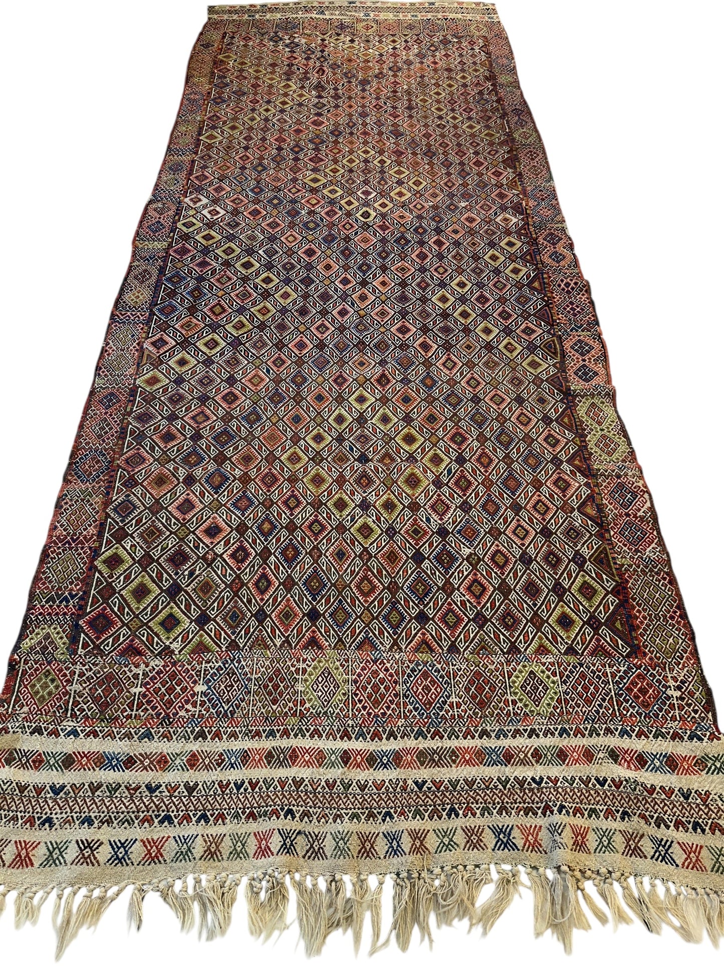Antique Turkish Jajim Wool Rug 5’6” x 14’5” - Nuvé