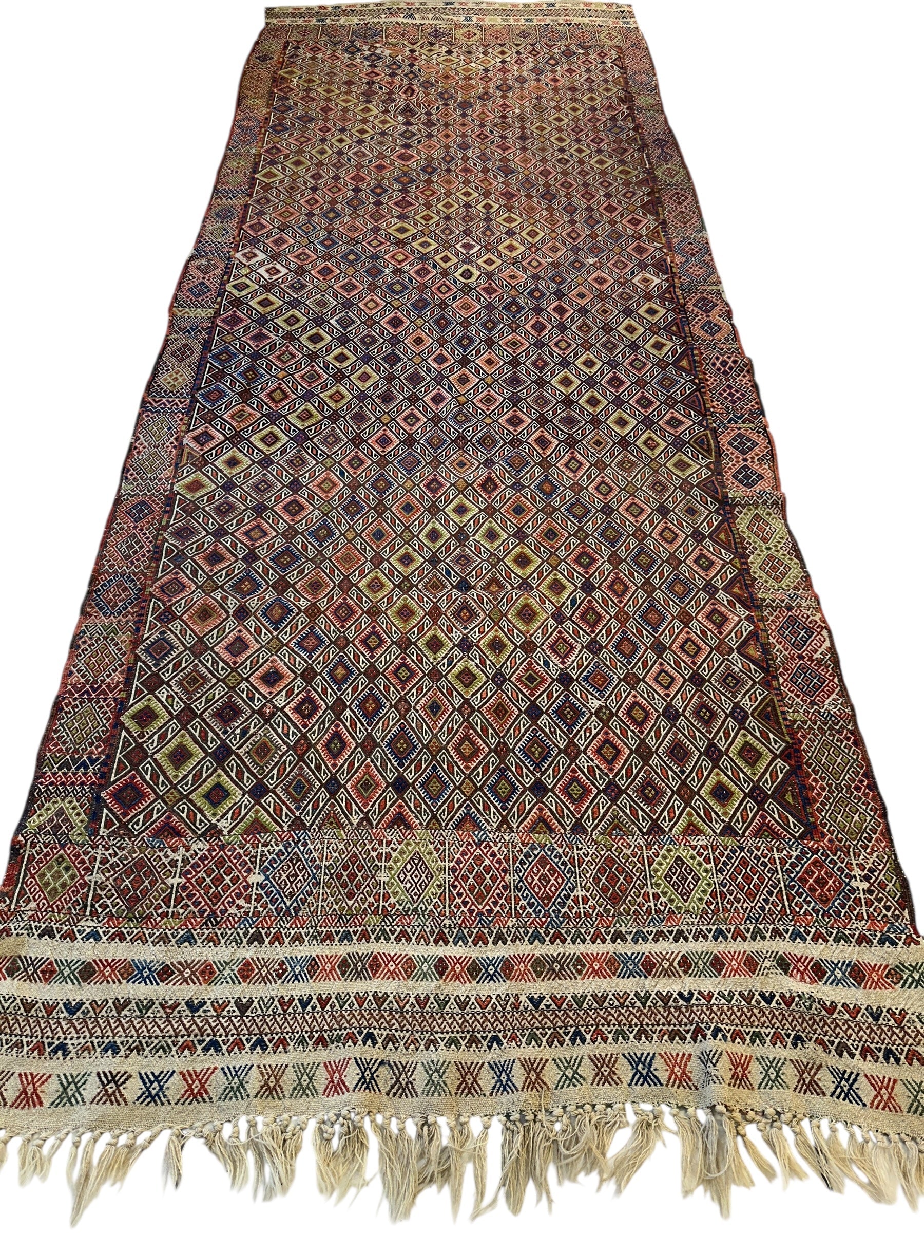 Antique Turkish Jajim Wool Rug 5’6” x 14’5” - Nuvé