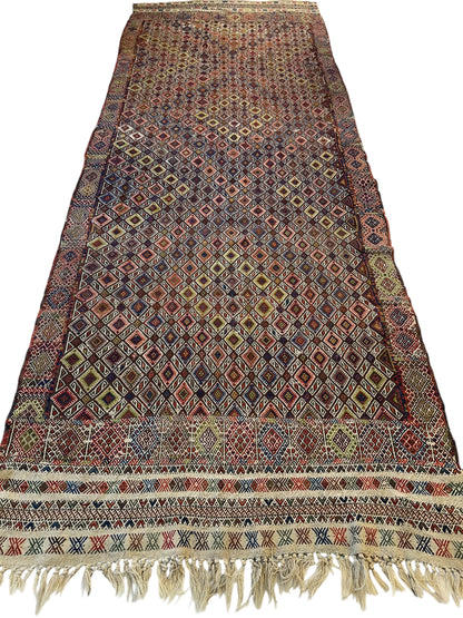 Antique Turkish Jajim Wool Rug 5’6” x 14’5” - Nuvé