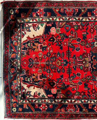 Hand-knotted Persian Hamadan wool Rug 3’8” x 6’4” - Nuvé