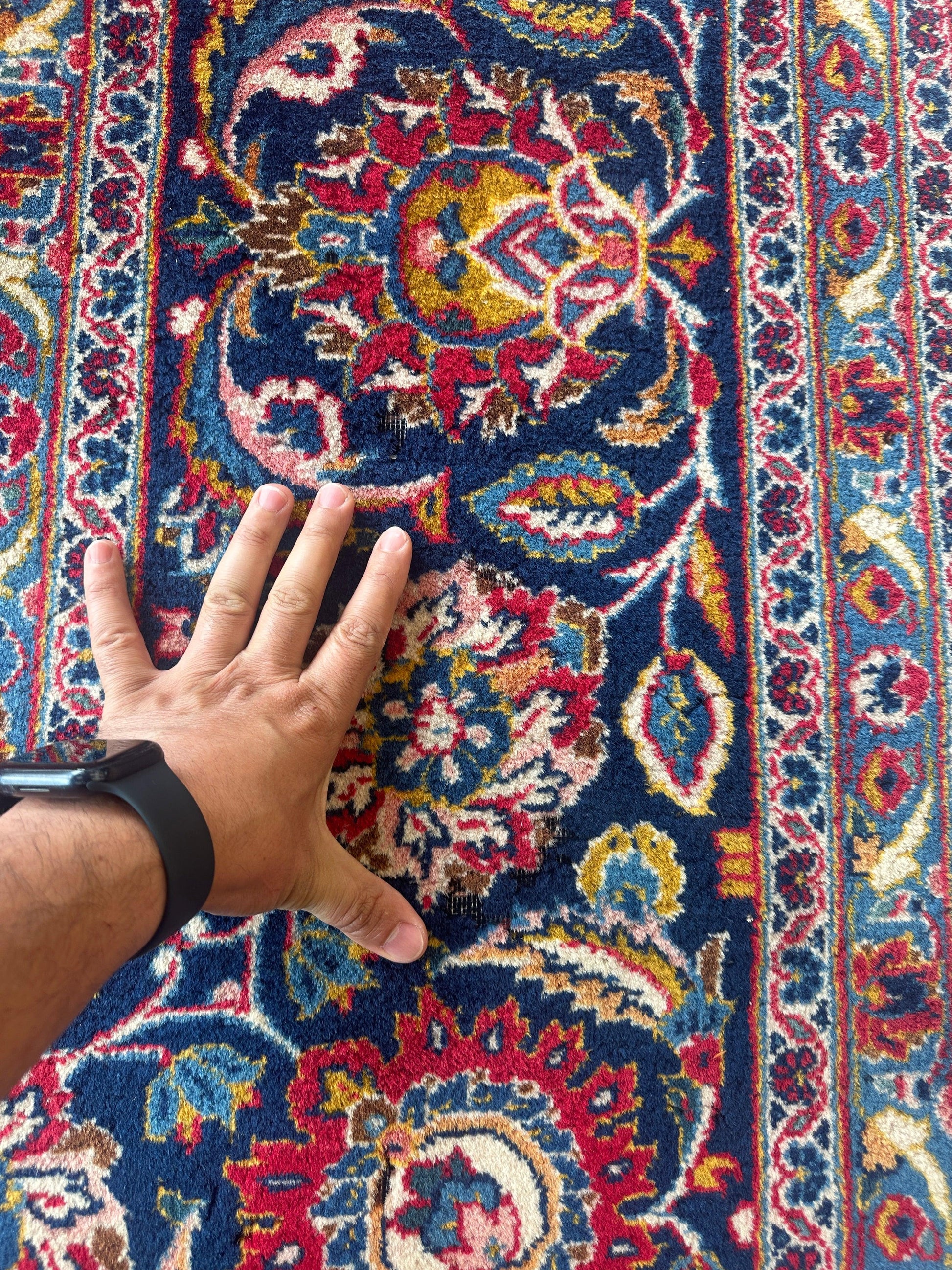 Incredible Persian Kashan All Over Wool Rug 10’2” x 14’ - Nuvé
