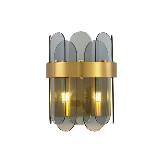 Gold Oval Glass Wall Lamp - Nuvé