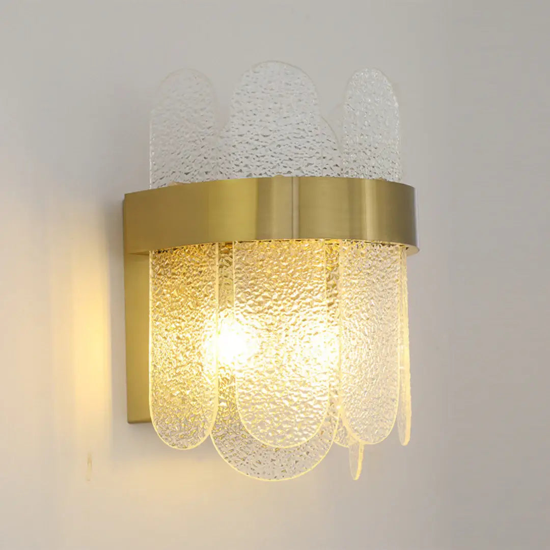 Gold Oval Glass Wall Lamp - Nuvé