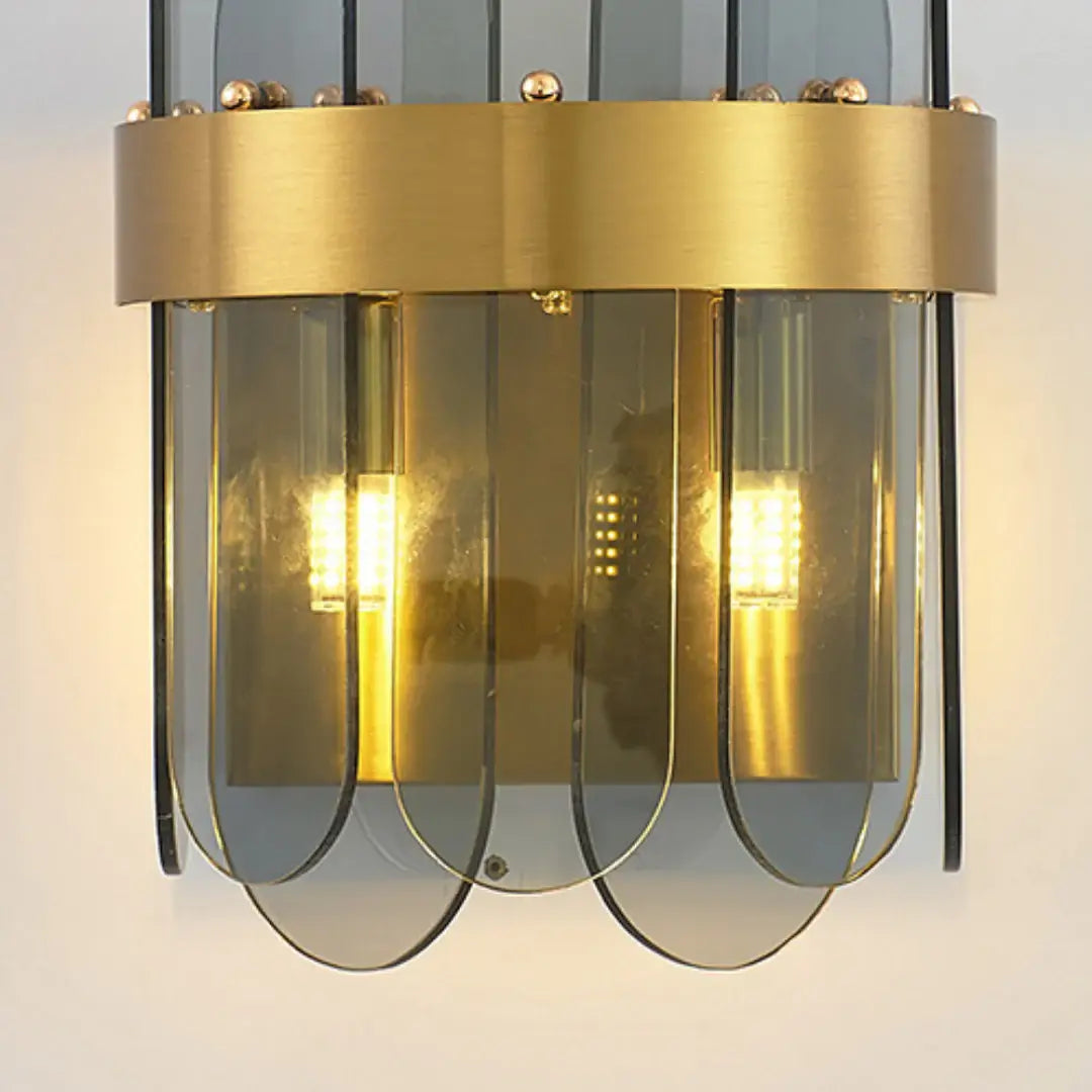 Gold Oval Glass Wall Lamp - Nuvé