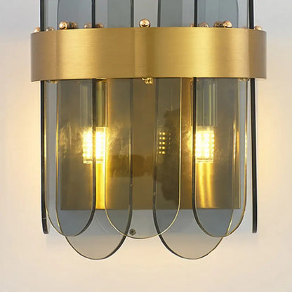 Gold Oval Glass Wall Lamp - Nuvé