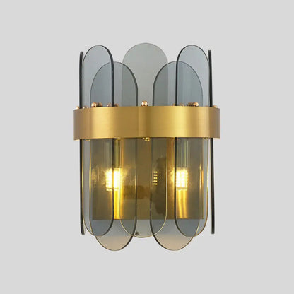 Gold Oval Glass Wall Lamp - Nuvé