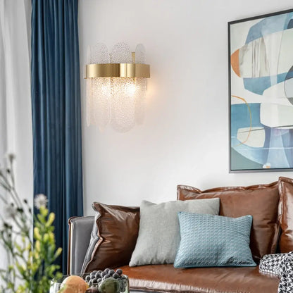 Gold Oval Glass Wall Lamp - Nuvé