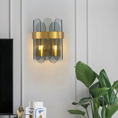 Gold Oval Glass Wall Lamp - Nuvé