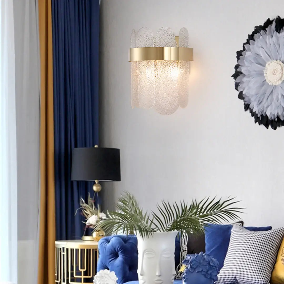 Gold Oval Glass Wall Lamp - Nuvé