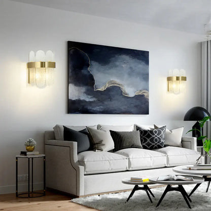 Gold Oval Glass Wall Lamp - Nuvé
