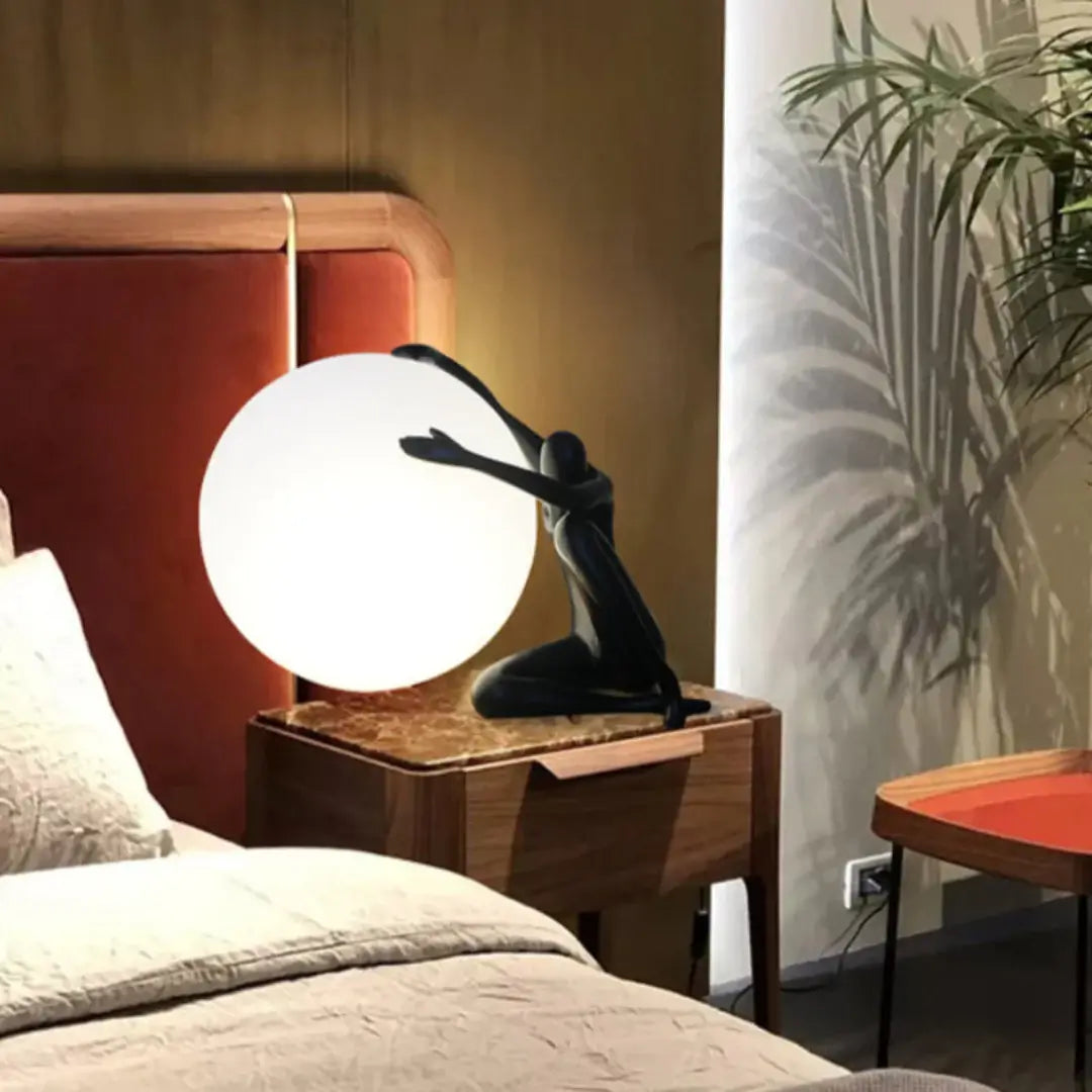 Abstract Character Round Table Lamp - Nuvé