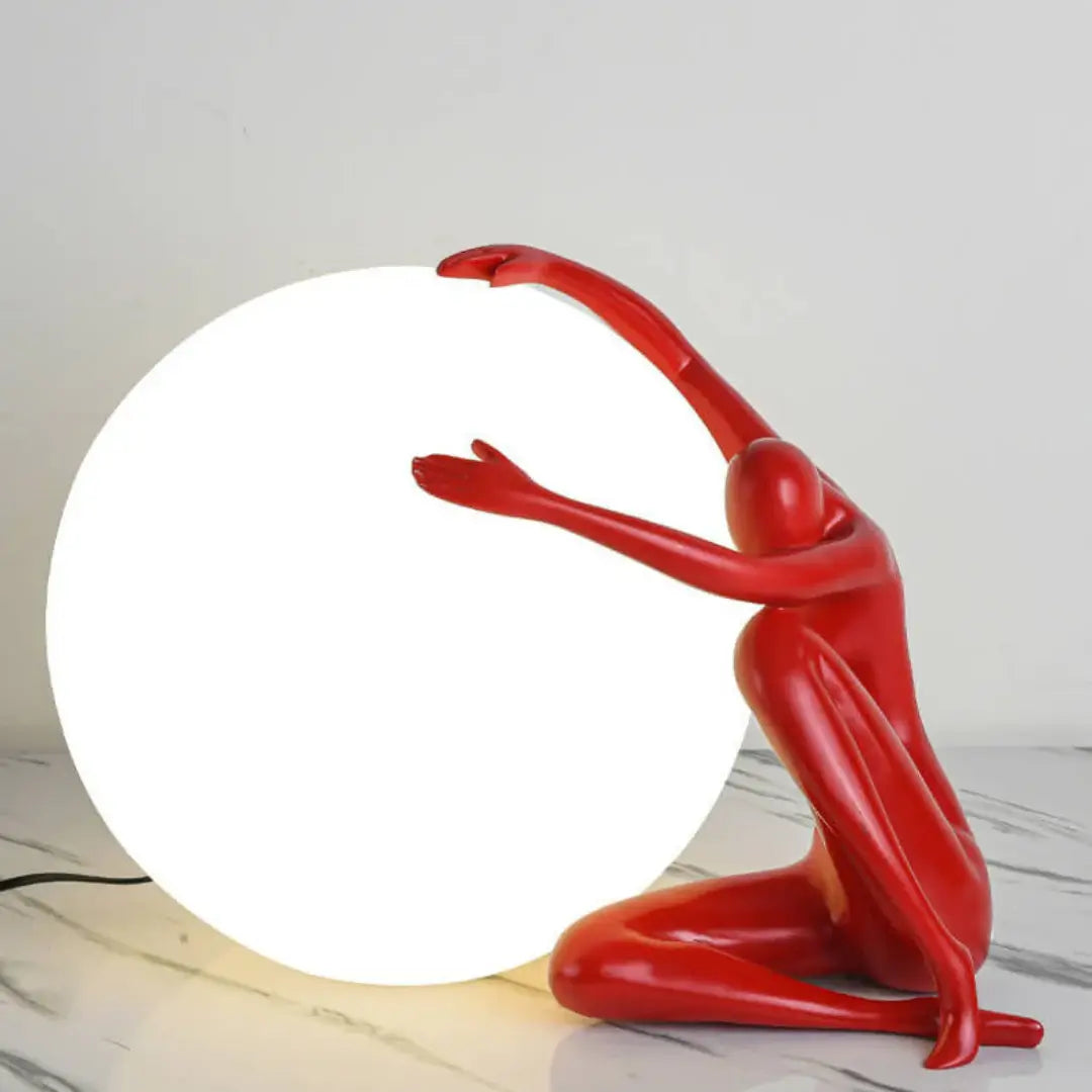Abstract Character Round Table Lamp - Nuvé