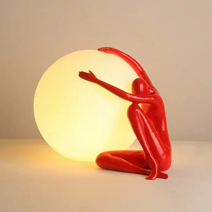 Abstract Character Round Table Lamp - Nuvé