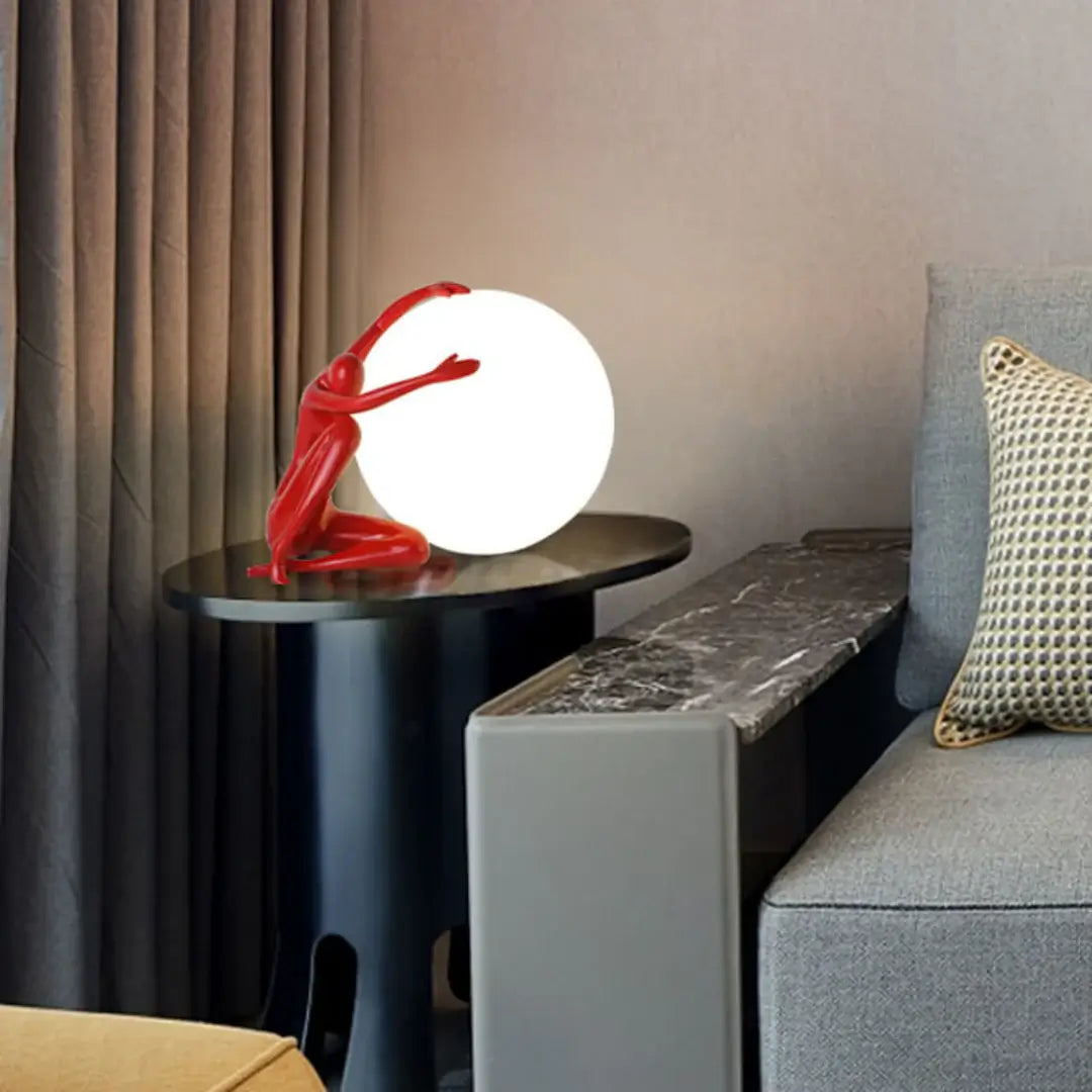 Abstract Character Round Table Lamp - Nuvé