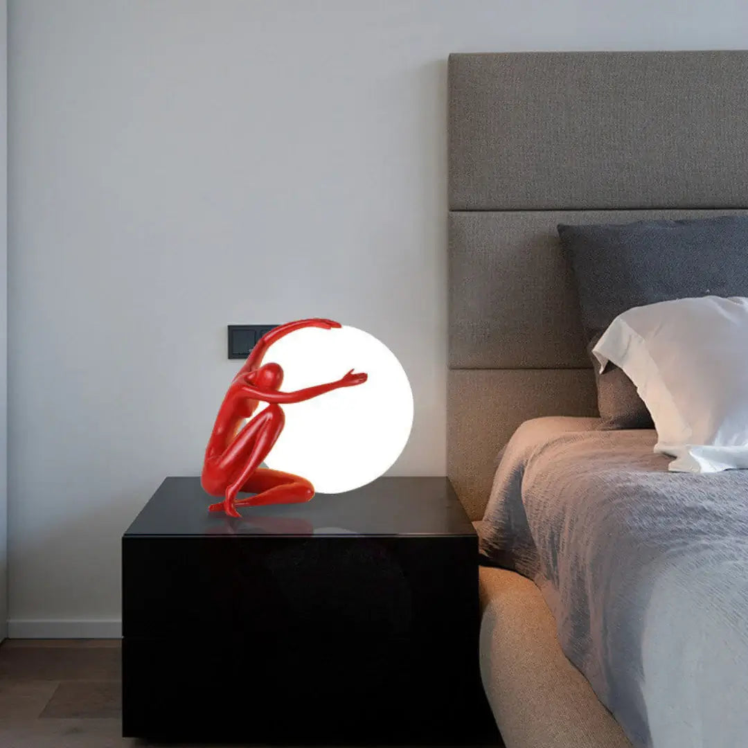 Abstract Character Round Table Lamp - Nuvé