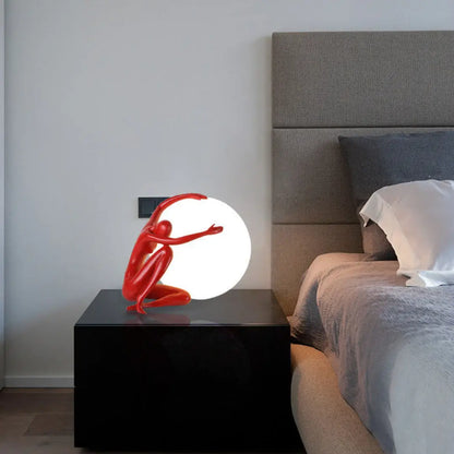 Abstract Character Round Table Lamp - Nuvé
