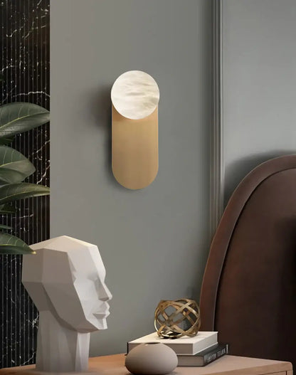 Alabaster Copper Adrion Wall Light - Nuvé