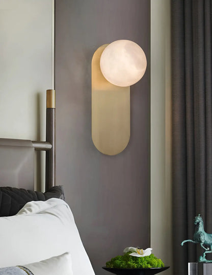 Alabaster Copper Adrion Wall Light - Nuvé