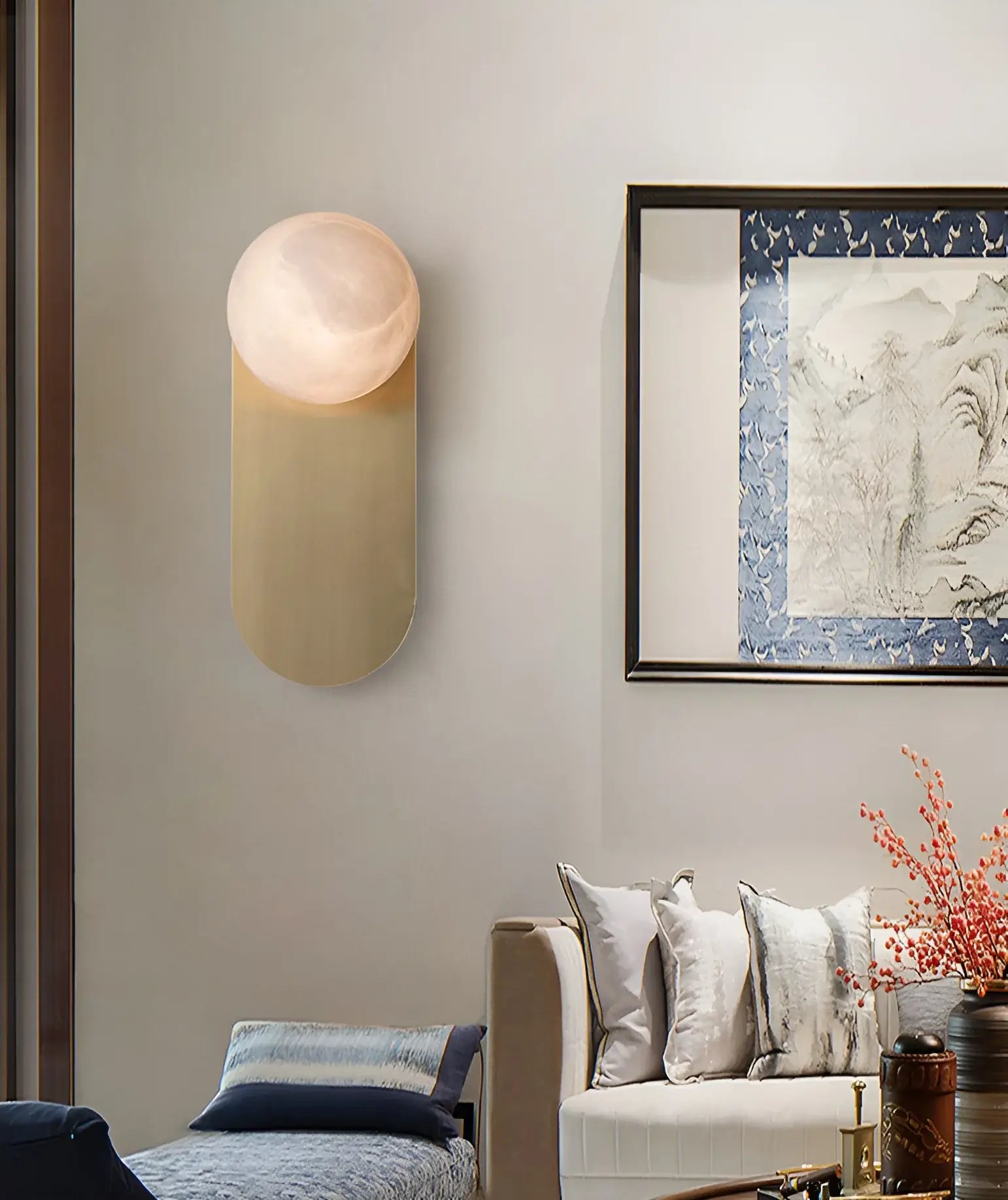 Alabaster Copper Adrion Wall Light - Nuvé