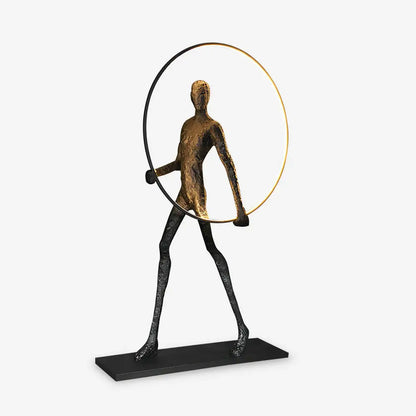 Modern Aeon sculpture floor lamp by korewolamp featuring a sleek, artistic design with a tall, sculptural base and a round lampshade.