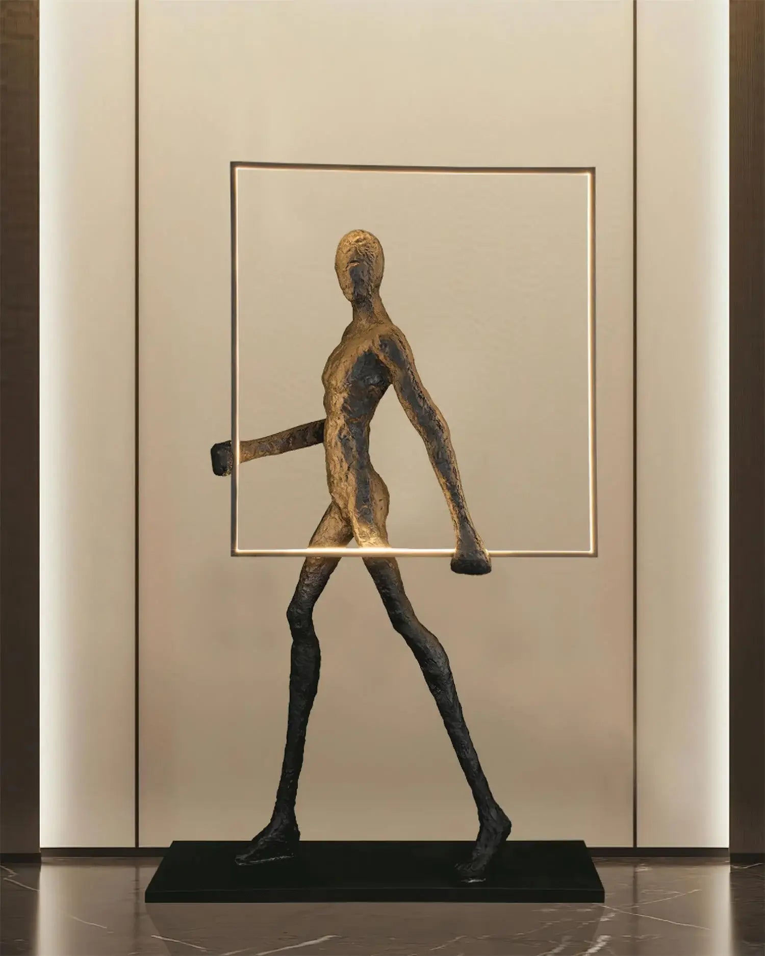 Korewolamp Aeon sculpture floor lamp with modern artistic design and sleek stand, ideal for contemporary living spaces.