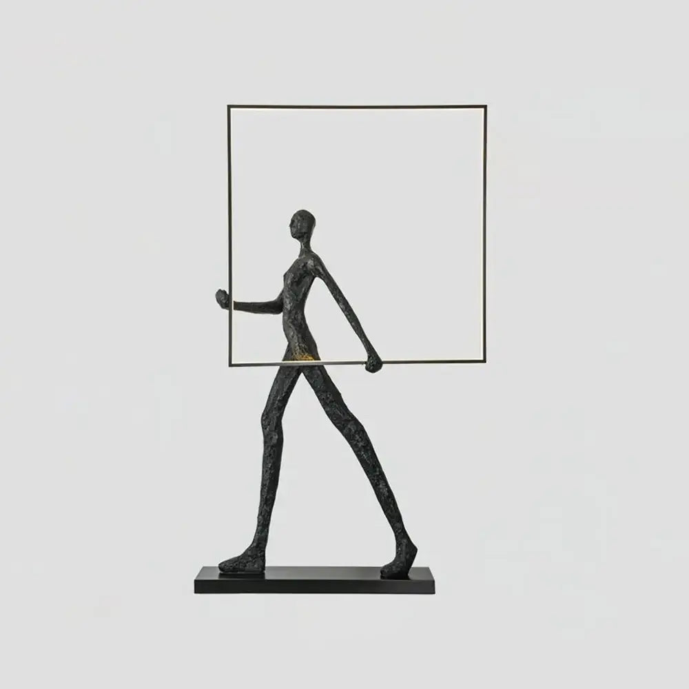 Modern Aeon sculpture characters floor lamp by korewolamp with artistic, abstract design and warm lighting for contemporary interiors.