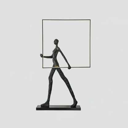 Modern Aeon sculpture characters floor lamp by korewolamp with artistic, abstract design and warm lighting for contemporary interiors.