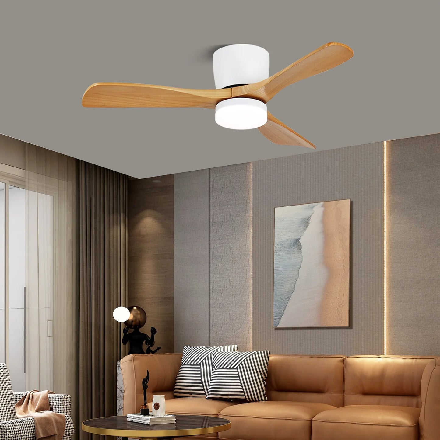 Aerodynamics Wooden Ceiling Fan Light - Nuvé
