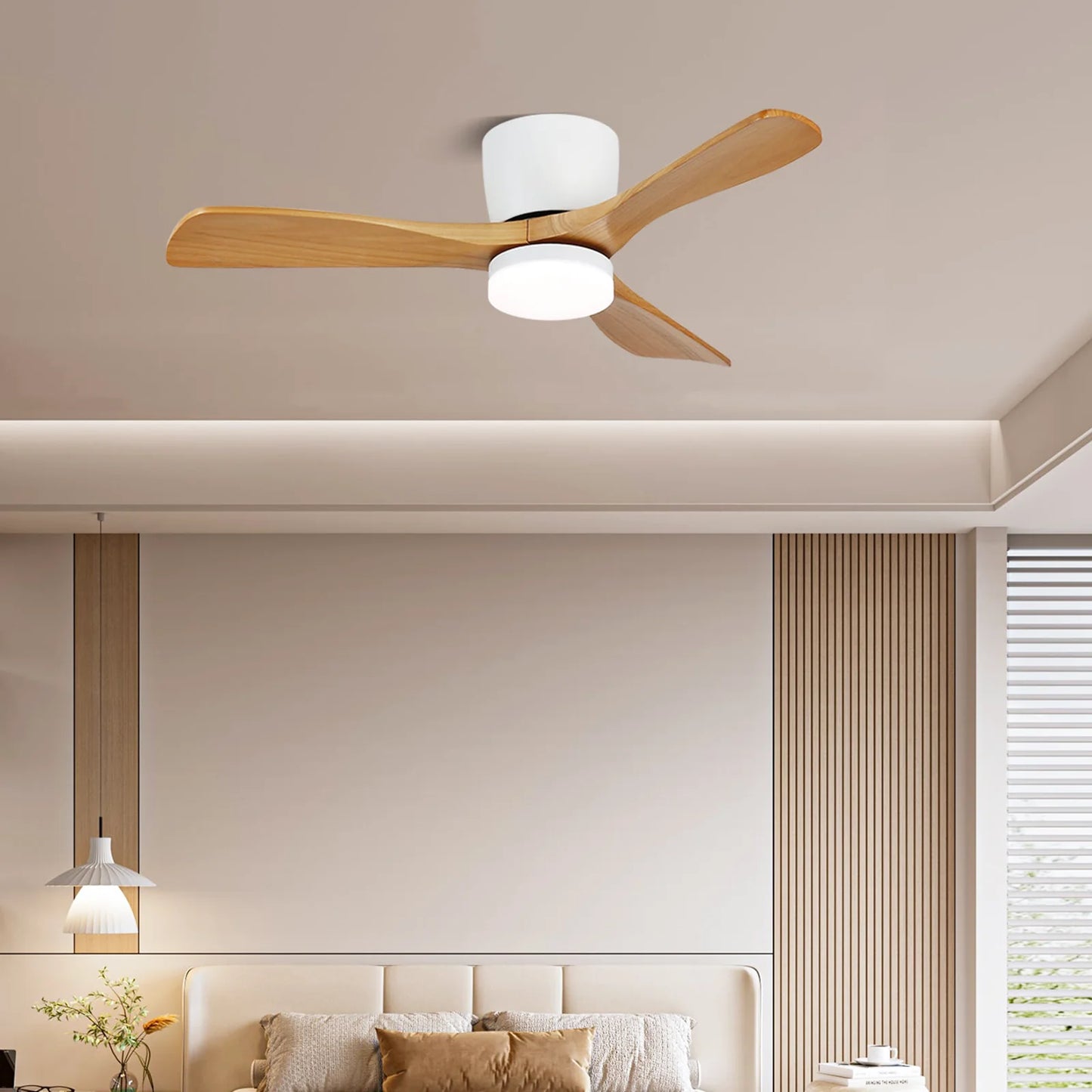Aerodynamics Wooden Ceiling Fan Light - Nuvé