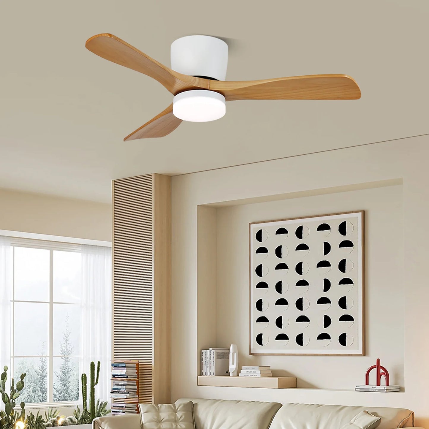 Aerodynamics Wooden Ceiling Fan Light - Nuvé