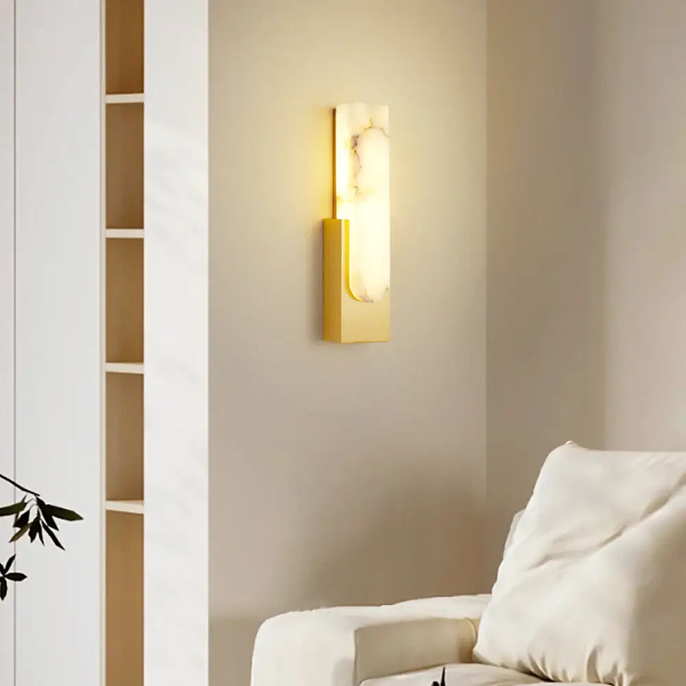 Agatha Alabaster Copper Wall Lamp - Nuvé