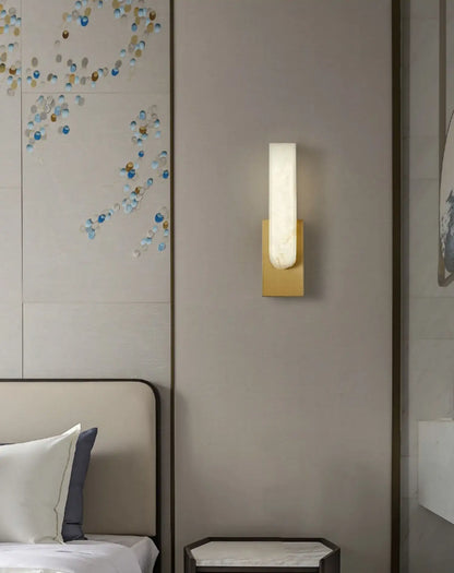 Agatha Alabaster Copper Wall Lamp - Nuvé