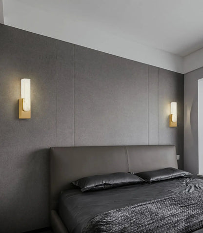 Agatha Alabaster Copper Wall Lamp - Nuvé