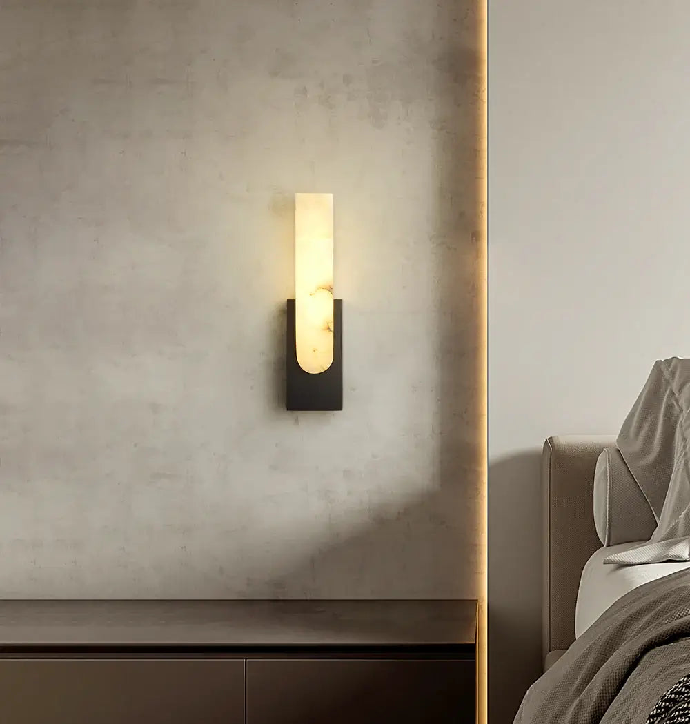 Agatha Alabaster Copper Wall Lamp - Nuvé