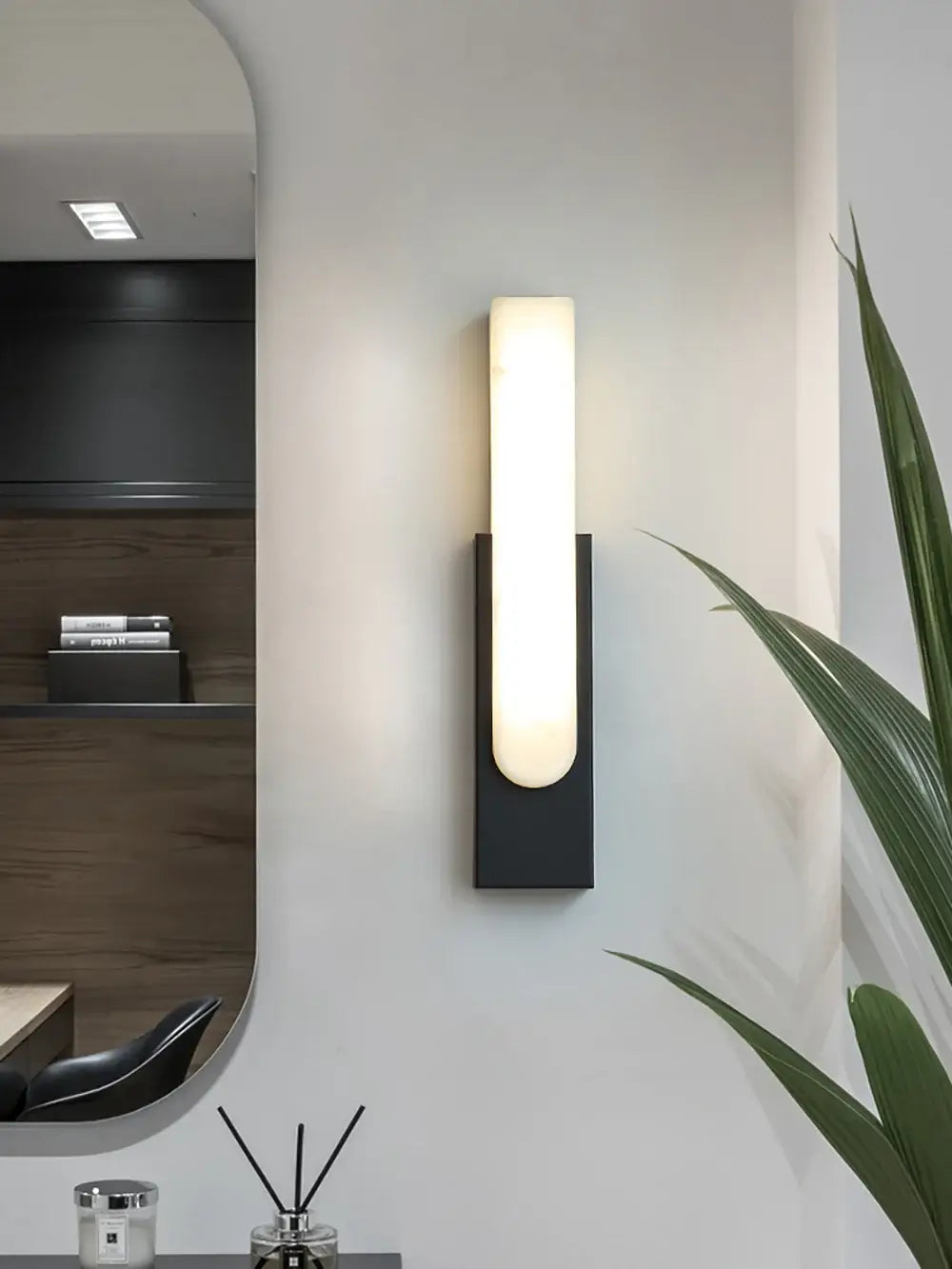 Agatha Alabaster Copper Wall Lamp - Nuvé
