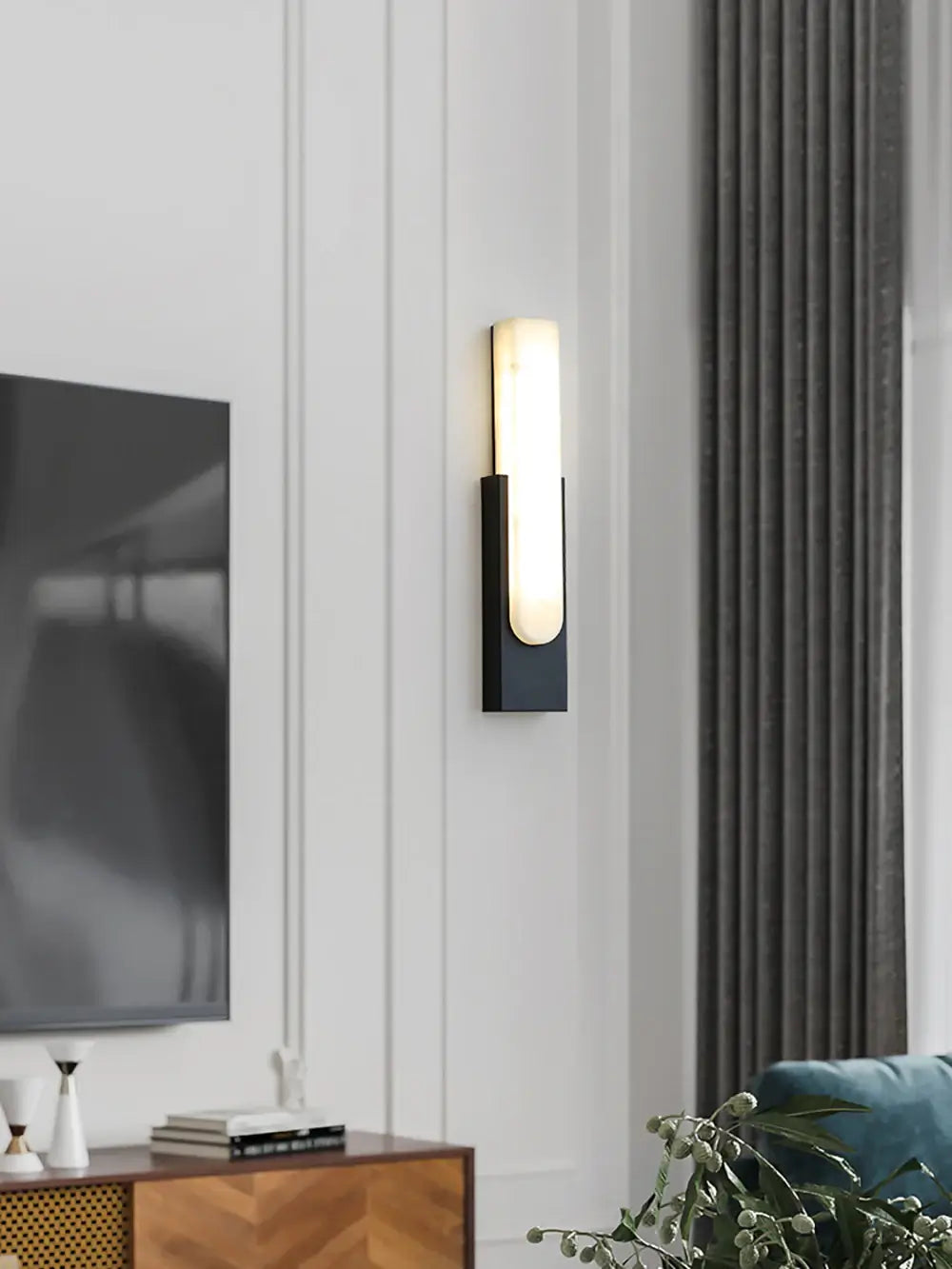 Agatha Alabaster Copper Wall Lamp - Nuvé