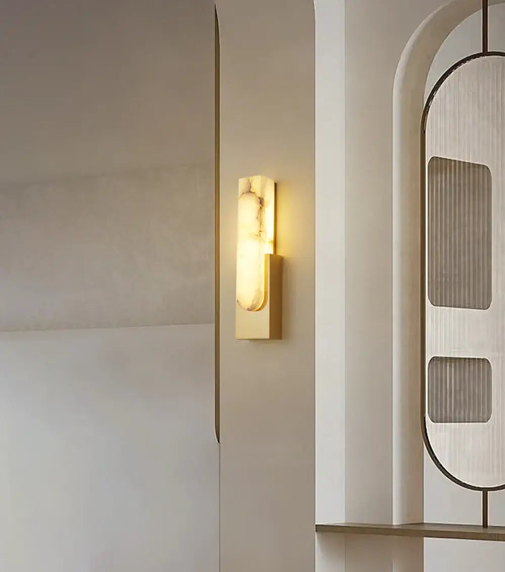 Agatha Alabaster Copper Wall Lamp - Nuvé