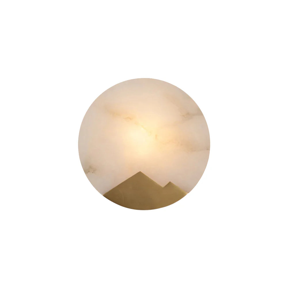 Alabaster Brass Wall Light - Nuvé