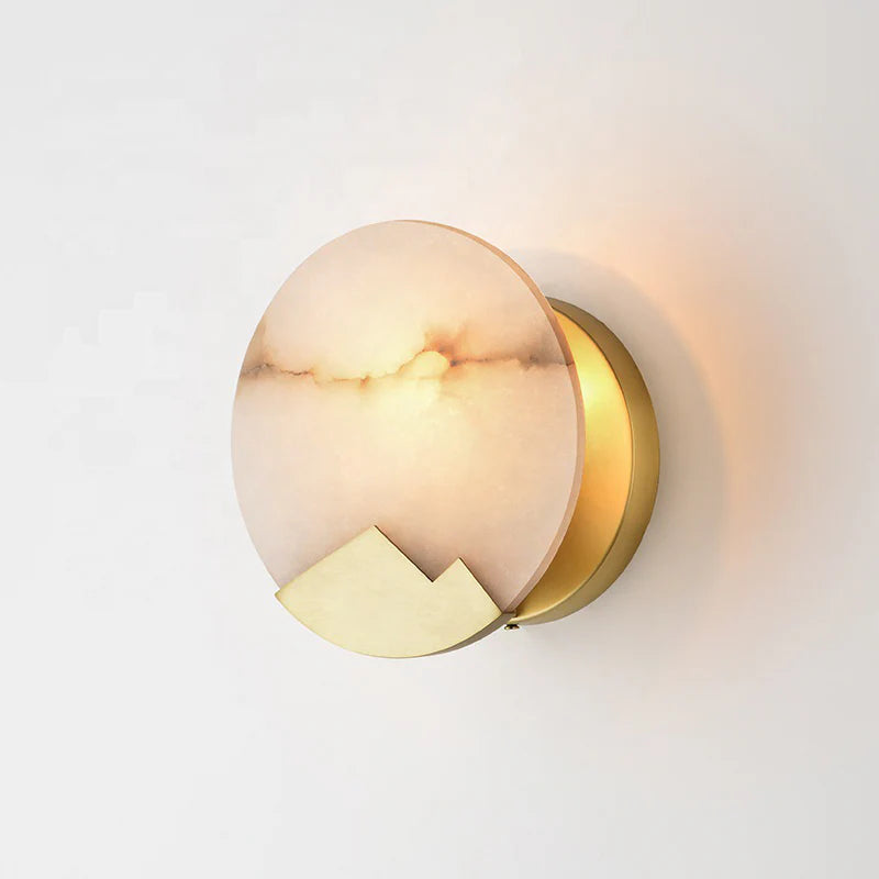 Alabaster Brass Wall Light - Nuvé