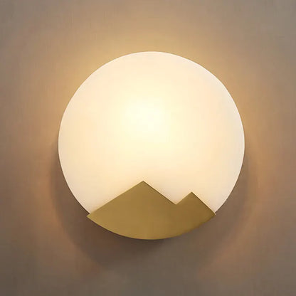 Alabaster Brass Wall Light